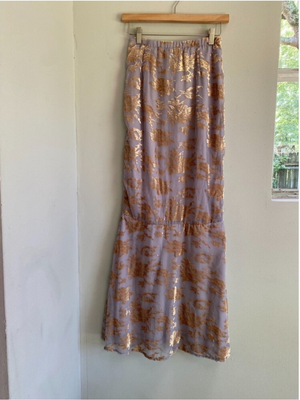 Rare NWT Rat & Boa Style Boohoo Occasion Devore Fit & Flare Maxi Skirt size 4 - Picture 3 of 7